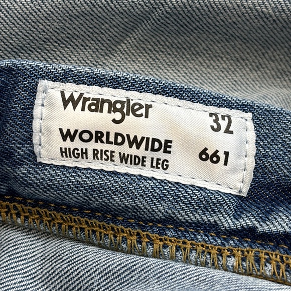 WRANGLER Worldwide High Rise Wide Leg Jeans Size 32 x 30 - Picture 5 of 5